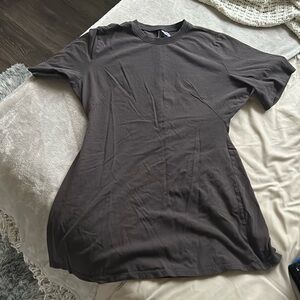 grey h&m tee shirt dress